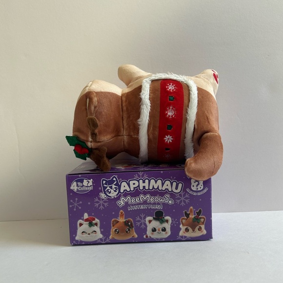 2024 Aphmau MeeMeows REINDEER CAT 6" Christmas Holiday Edition Plush Mystery - Picture 4 of 4
